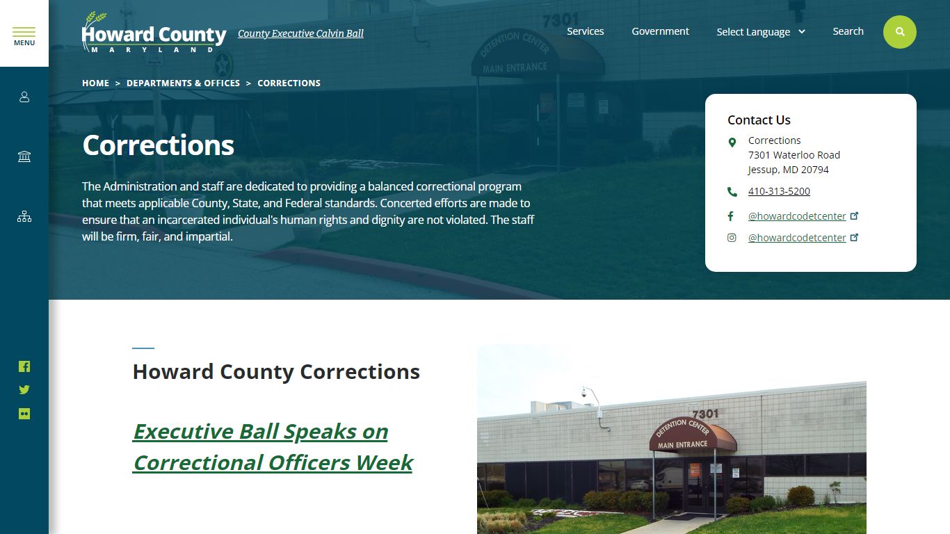 Corrections - Howard County